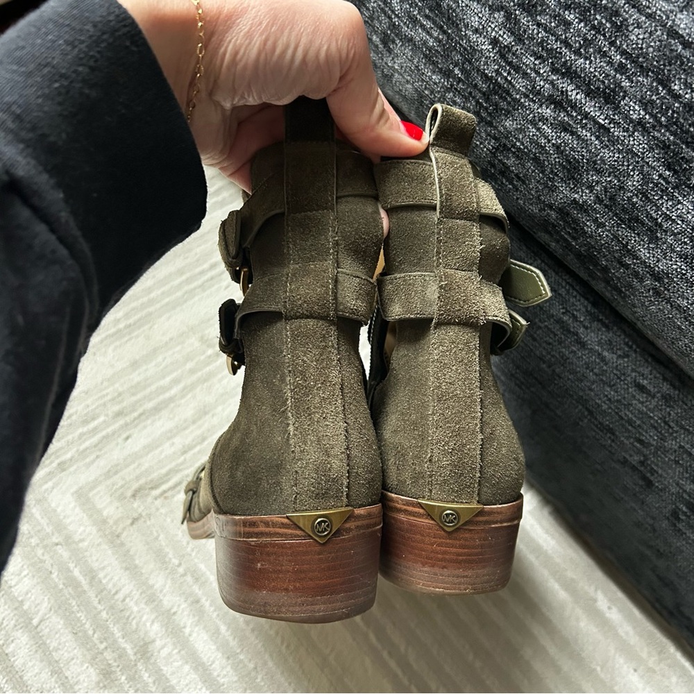 Michael Kors Dark Green Ankle Booties with Buckles - Picture 8 of 8
